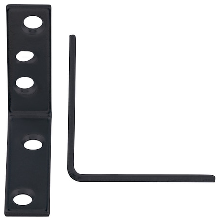 Hampton Hampton 2 in. H X 5/8 in. W X 2 in. D Black Steel Inside L Corner Brace 01-3404-238